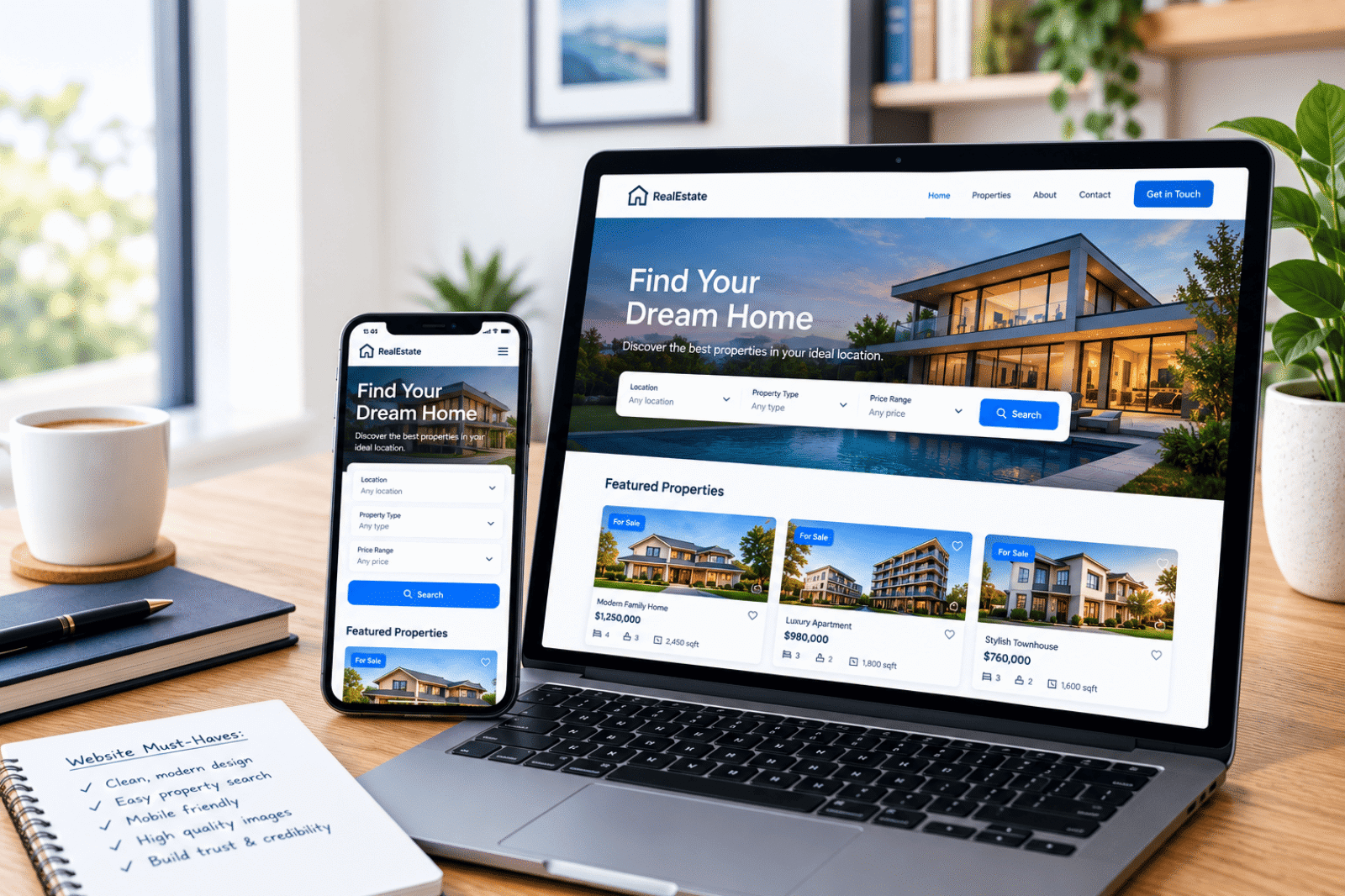 real estate website design