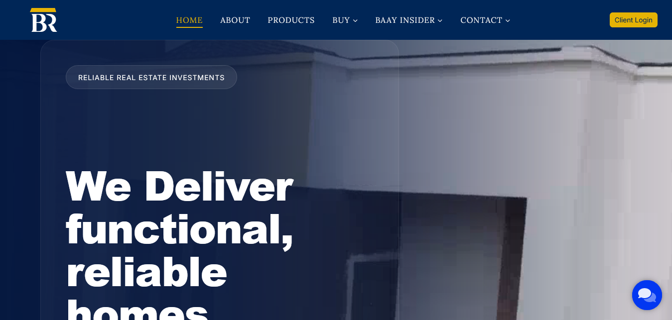 Baay Realty website design project by Web Uncapped